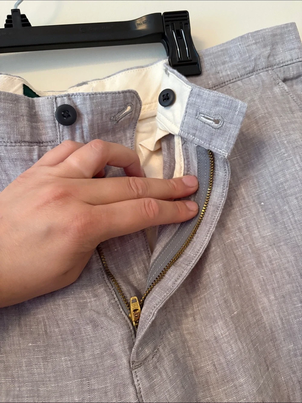 J. Crew Light Gray Linen-Blend Men's Chinos